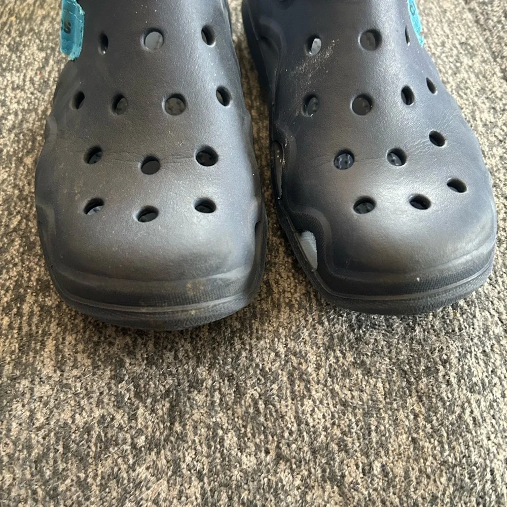 Crocs Size J2 Navy Blue Swiftwater Wave‎ Sandals